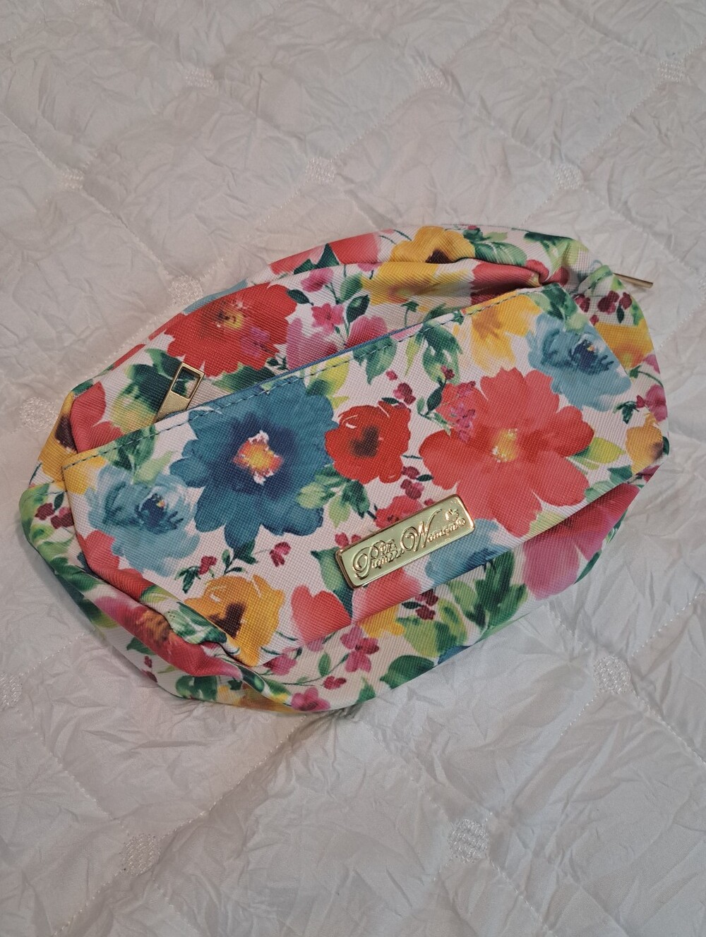 Pioneer Woman Cosmetic Bag Breezy Blossom Makeup Case Clutch Pencil Pouch
